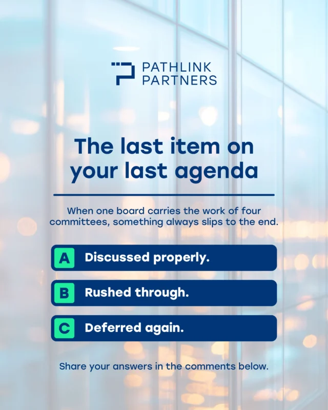 Look at the last item on your last board agenda. Its position was not...